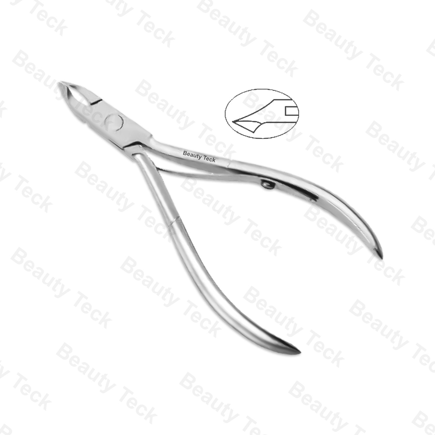 BEAUTY Teck Nail Scissors (Euro Screw, Mirror/Satin) Curved: BTB2-1229